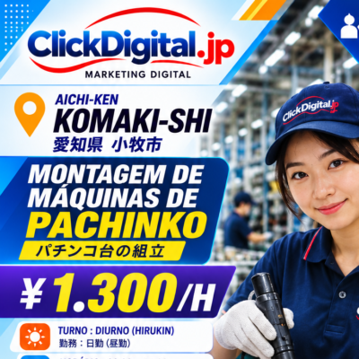 Montagem de Máquinas de Pachinko | Komaki-shi, Aichi-ken | ¥1.300/h | Nº da vaga : CD-Komaki-0333