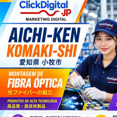 Montagem de Fibra Óptica | Komaki-shi, Aichi-ken | ¥1.350/h | Nº da vaga : CD-Komaki-0507