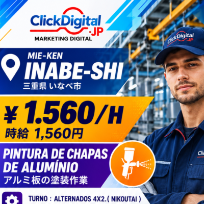 Pintura de Chapas de Alumínio | Inabe-shi, Mie-ken | ¥1.560/h | Nº da vaga : CD-Inabe-0148